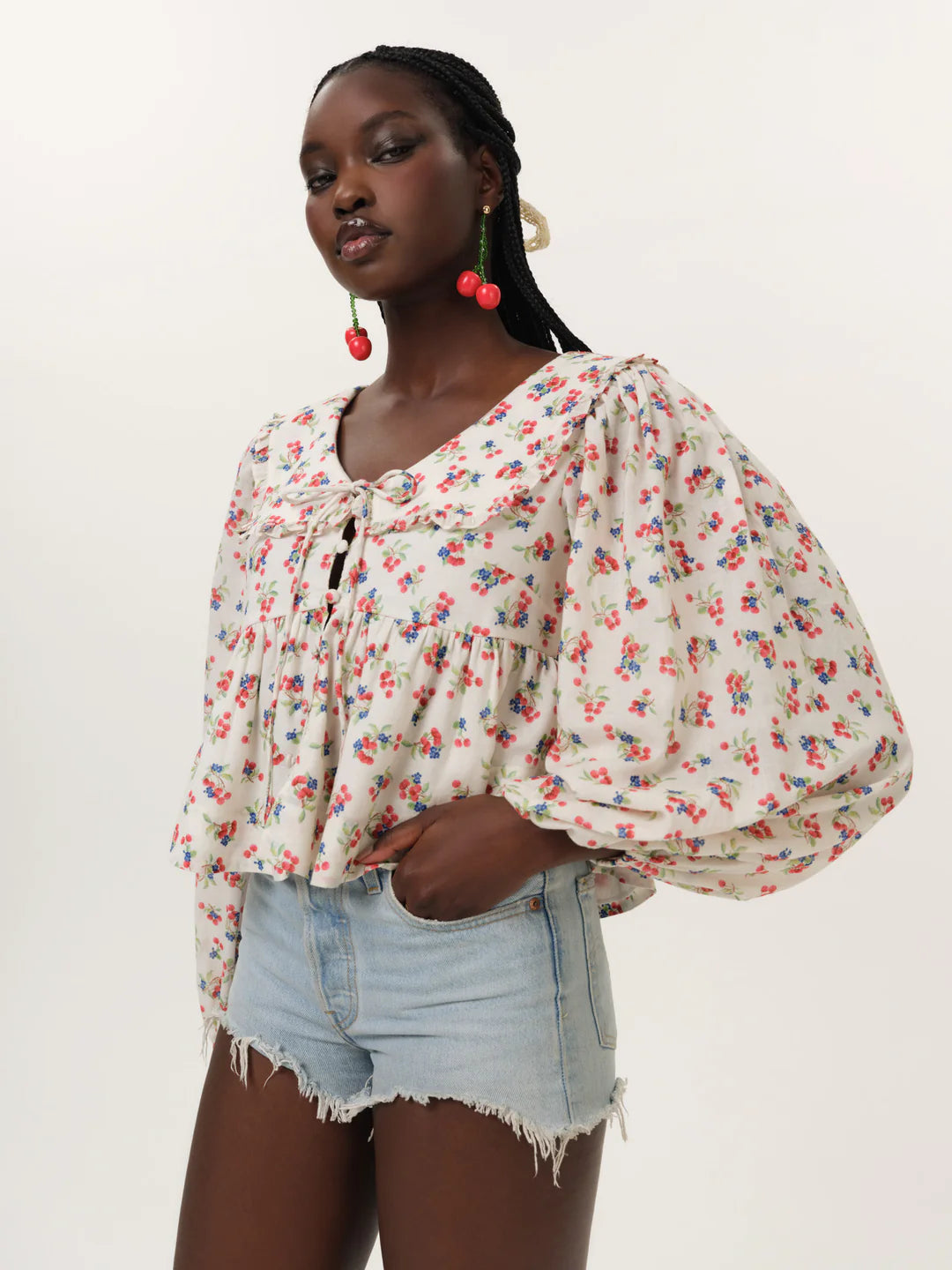 For Love & Lemons Cherry Mae Top