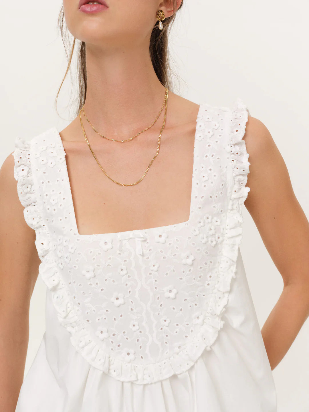 For Love & Lemons Laura Eyelet Top