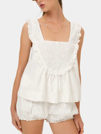 For Love & Lemons Laura Eyelet Top
