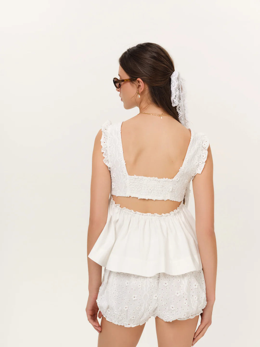 For Love & Lemons Laura Eyelet Top