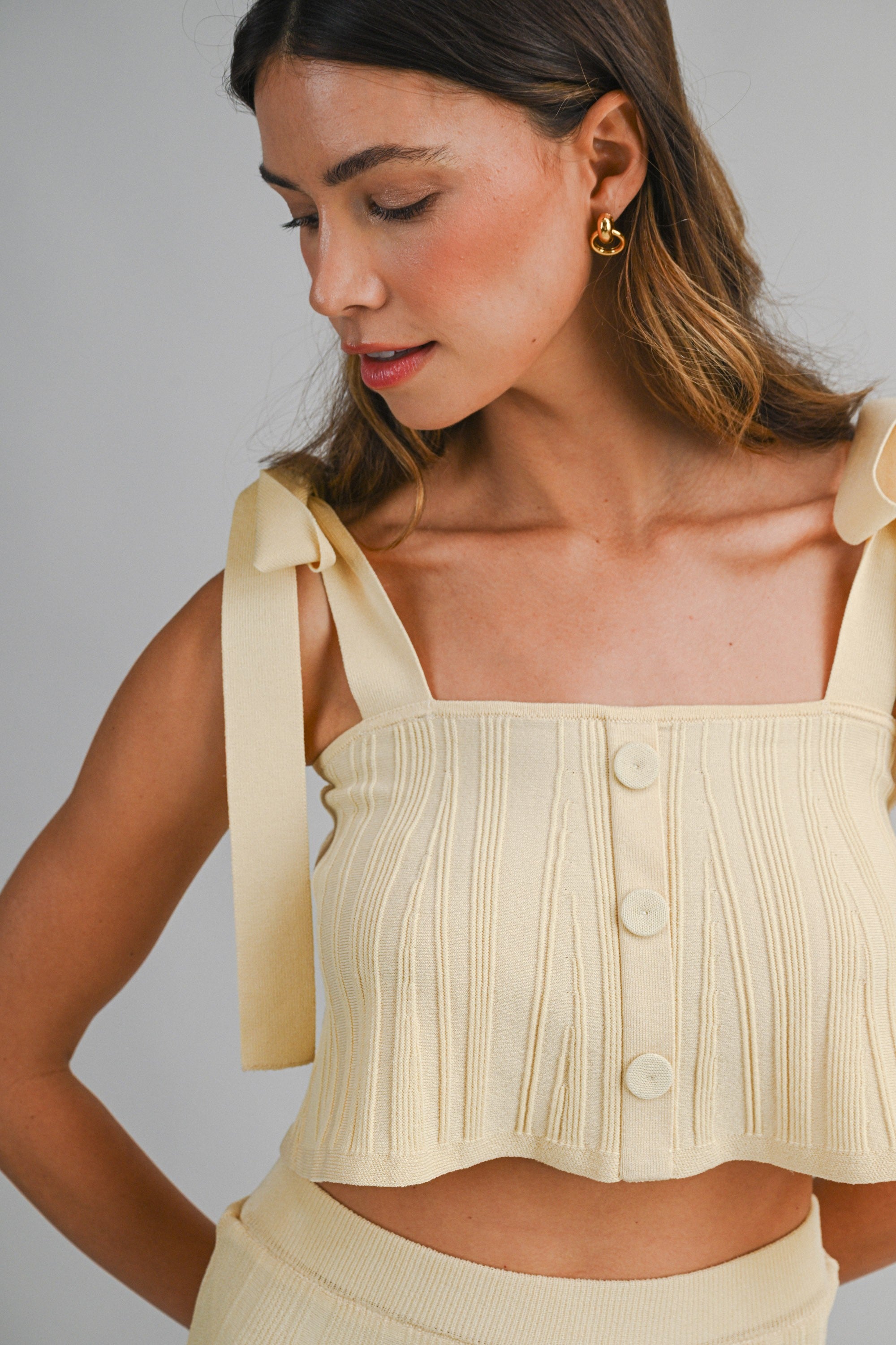 Poppy Pleated Knit Top & Midi Skirt Set