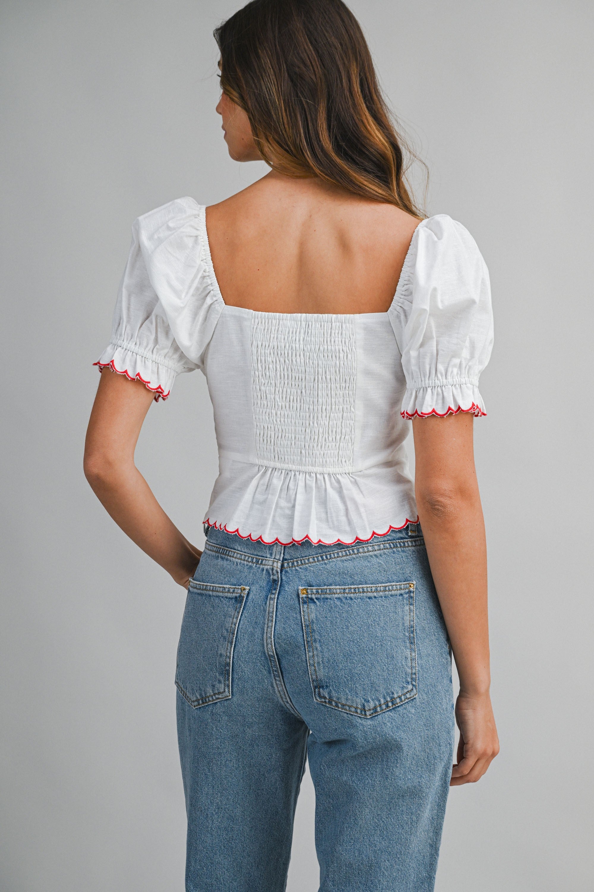 Piper Embroidery Short Sleeve Top