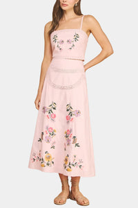 Mckenna Embroidered Floral Skirt Set