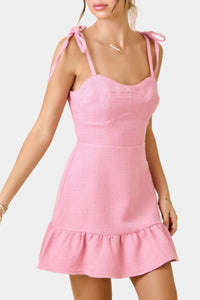 Wren Tweed Mini Dress in Pink