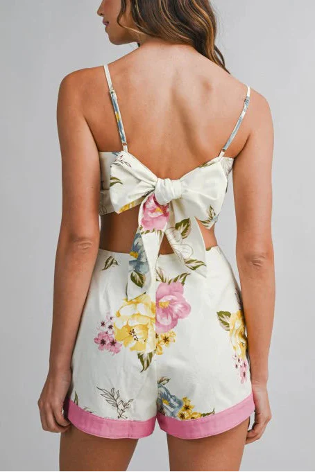 Willow Tie Back Top & Mini Skort Set