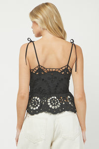Jones Eyelet Peplum Top
