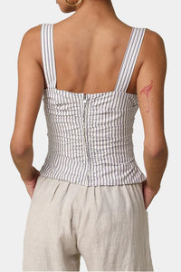 Jodi Striped Ruched Tank