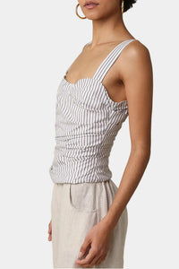 Jodi Striped Ruched Tank