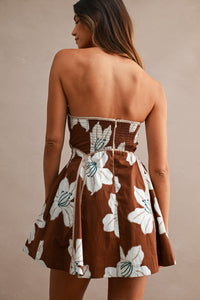 Leon Floral Print Mini Dress