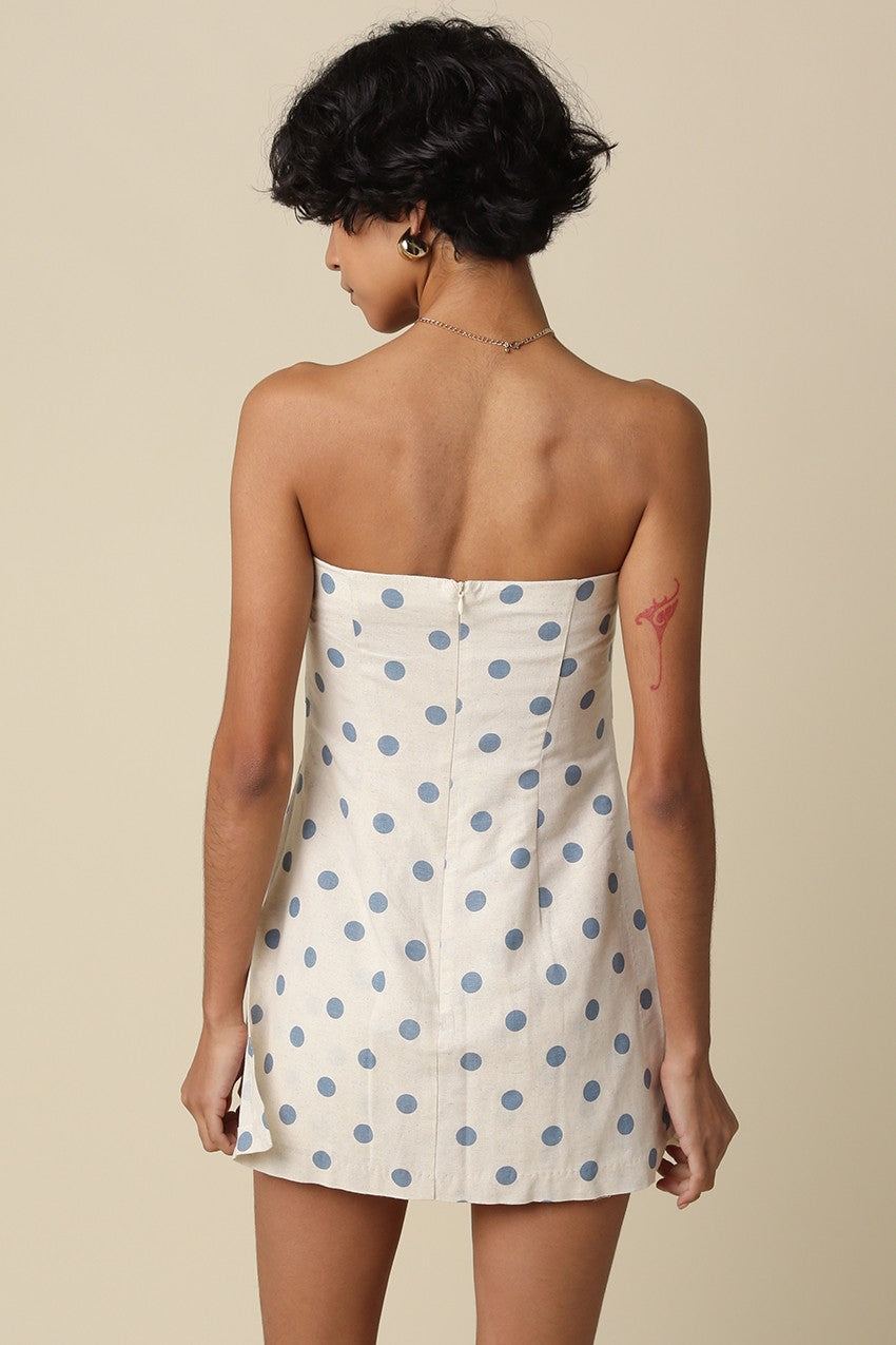 Baker Polka Dot Strapless Romper