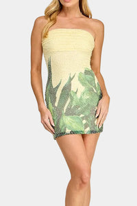 Luna Sequin Strapless Mini Dress