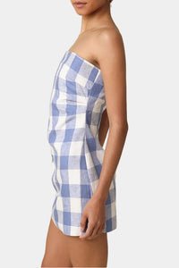 Gia Strapless Gingham Mini Dress