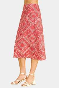 Suzie Bandana Print Midi Skirt
