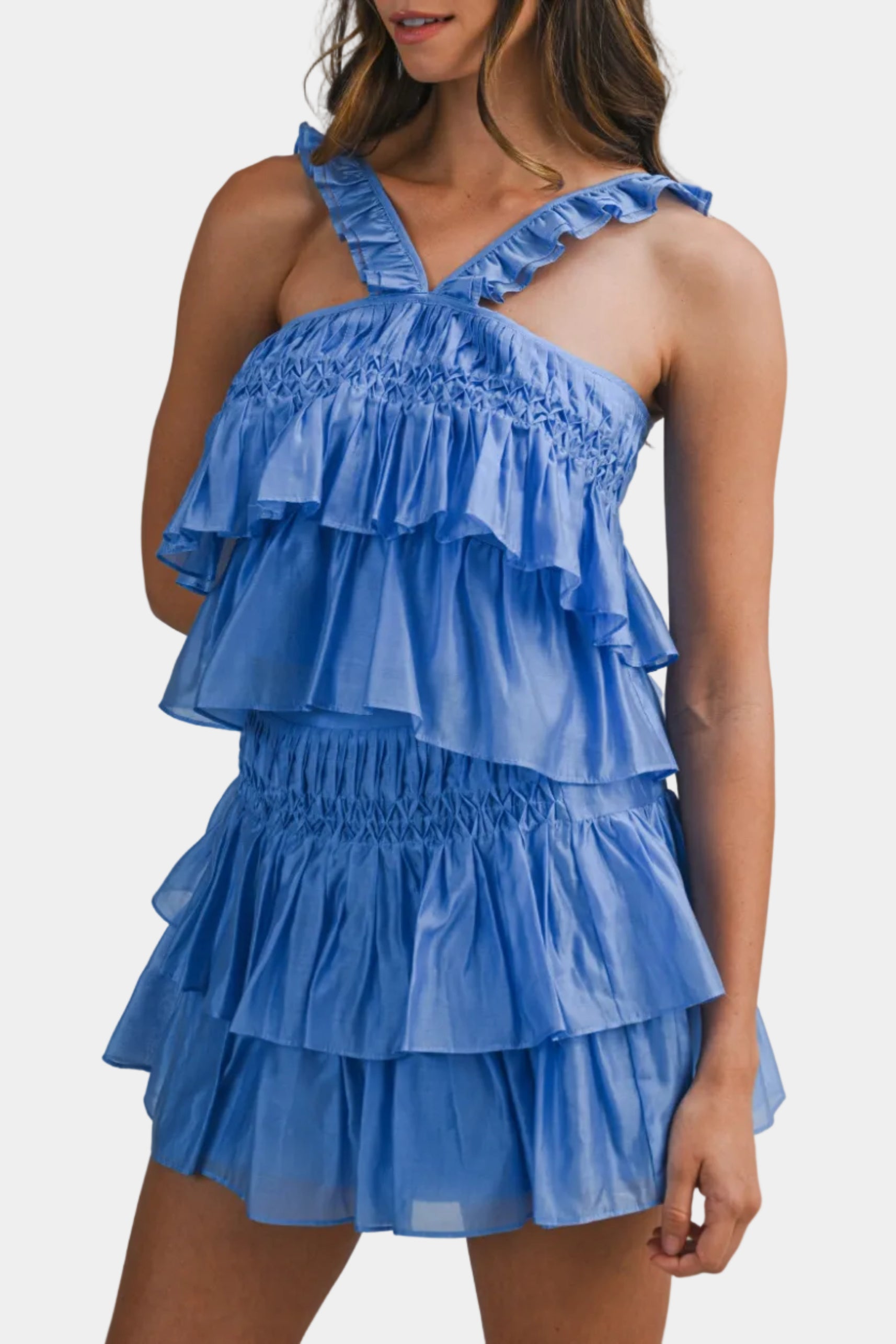 Sommer Ruffle Tiered Top & Mini Skirt Set