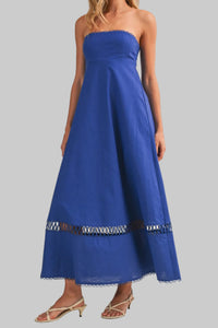 Mary Rope Embroidered Maxi Dress