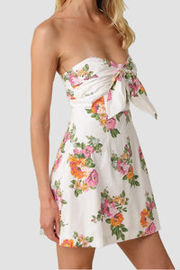 Leila Floral Strapless Mini Dress