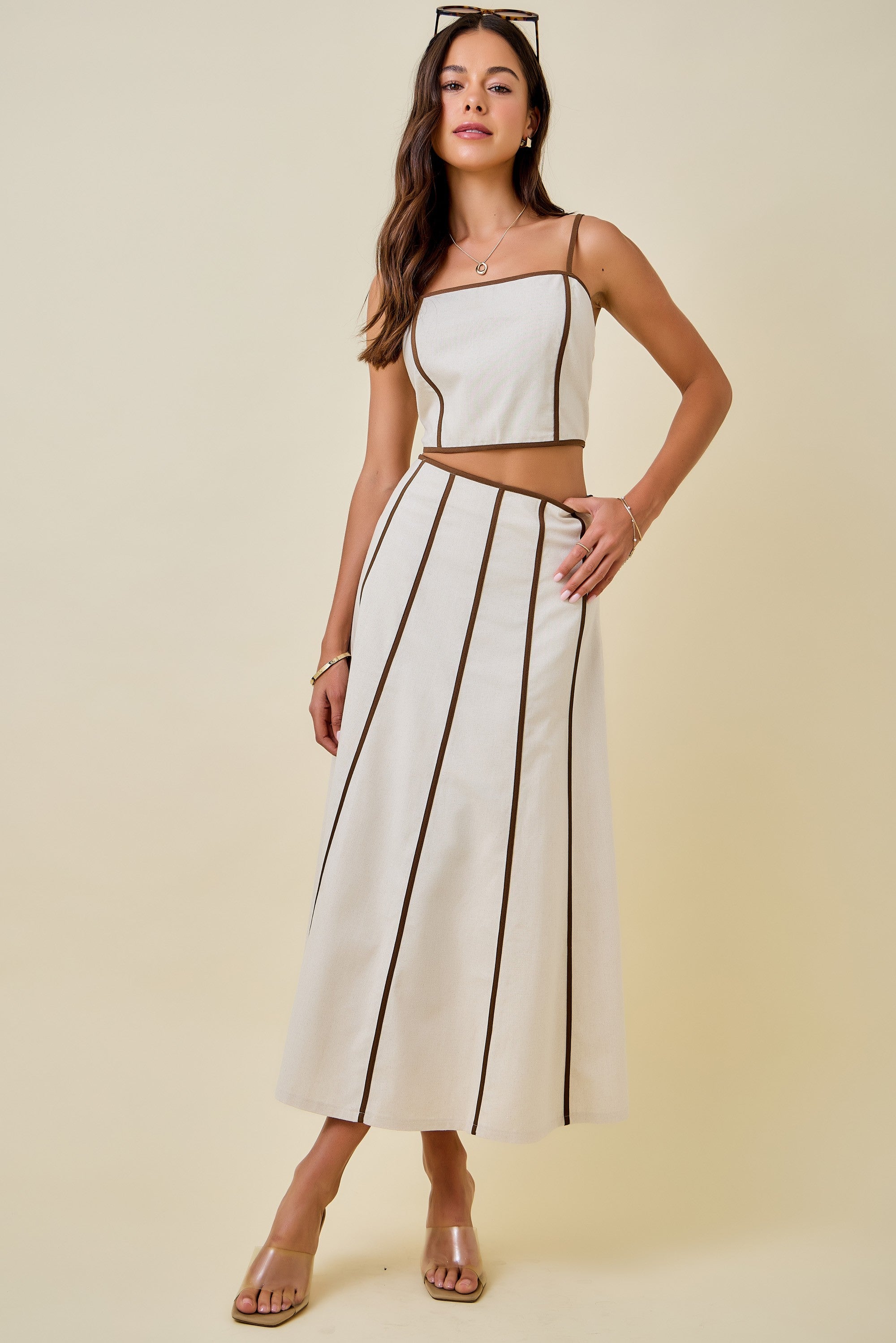 Berkleigh Contrast Midi Skirt Set