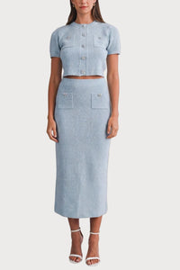 Alissa Jewel Sweater Top & Midi Skirt Set