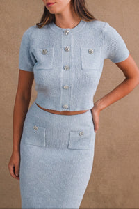 Alissa Jewel Sweater Top & Midi Skirt Set