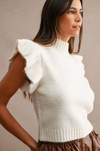 Mila Knitted Ruffle Vest