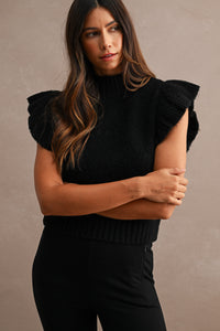 Mila Knitted Ruffle Vest