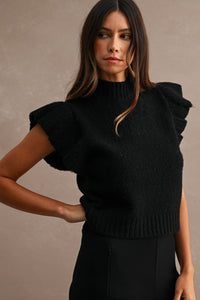 Mila Knitted Ruffle Vest