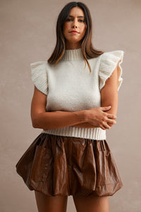 Mila Knitted Ruffle Vest