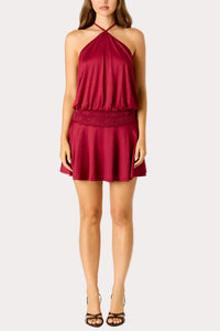 Cala Drop Waist Lace Detail Mini Dress