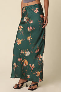 Esme Floral Satin Top & Maxi Skirt