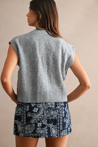 Ashton Paisley Printed Denim Skort