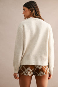 Jamie Paisley Suede Skort