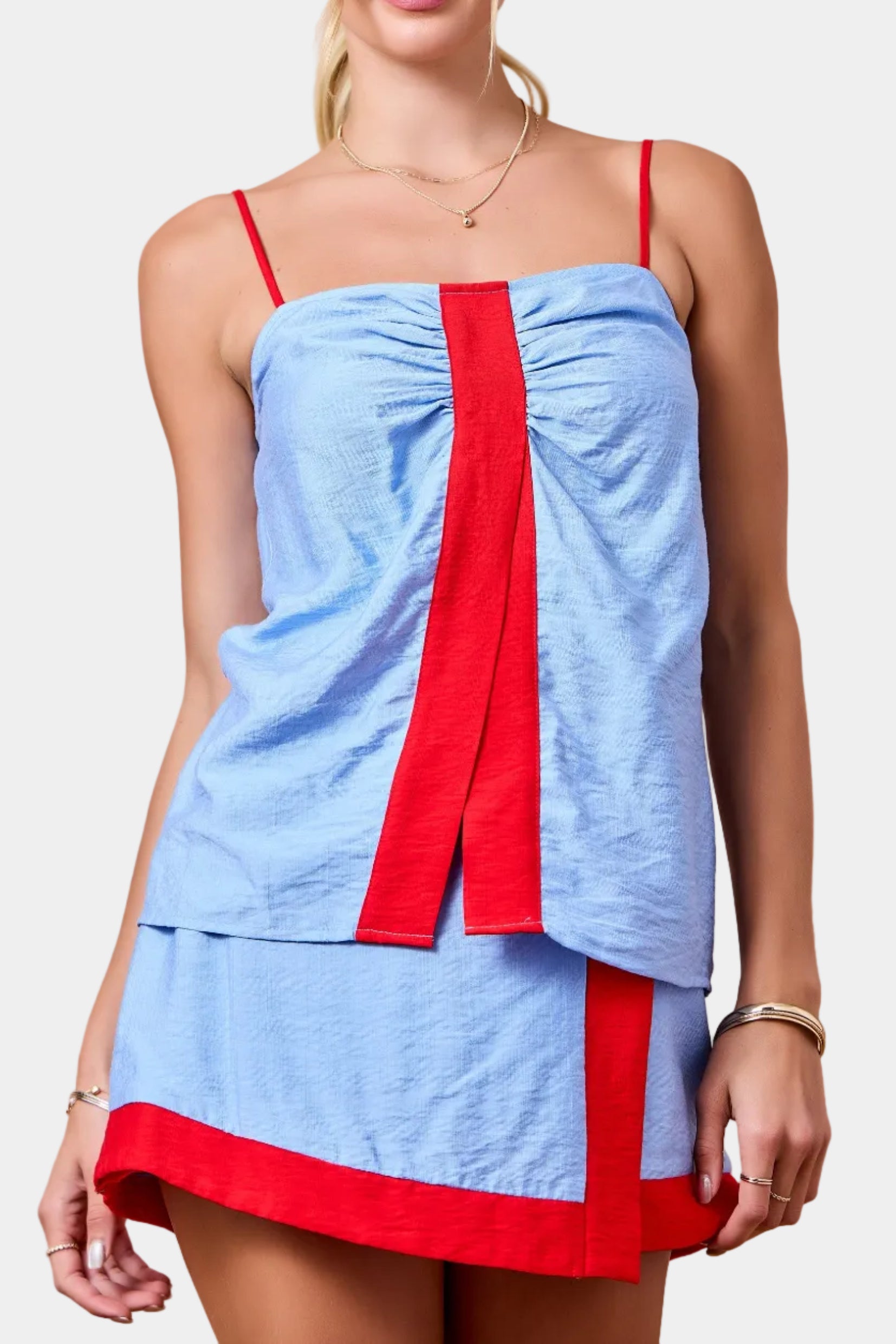 Nala Color Block Cami Top & Mini Skort Set