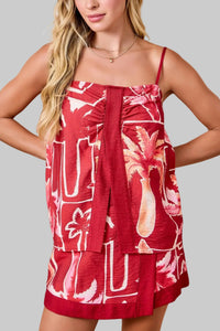 Elle Sweetheart Slit Top & Wrap Skort