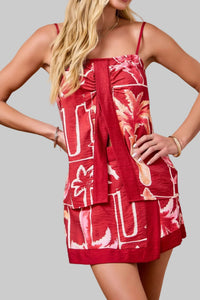 Elle Sweetheart Slit Top & Wrap Skort