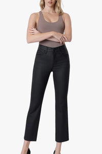Alba High Rise Coated Ankle Slim Straight Jeans