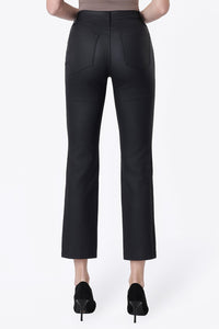Alba High Rise Coated Ankle Slim Straight Jeans