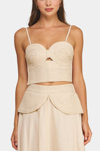 Banks Braided Crop Top & Midi Skirt Set