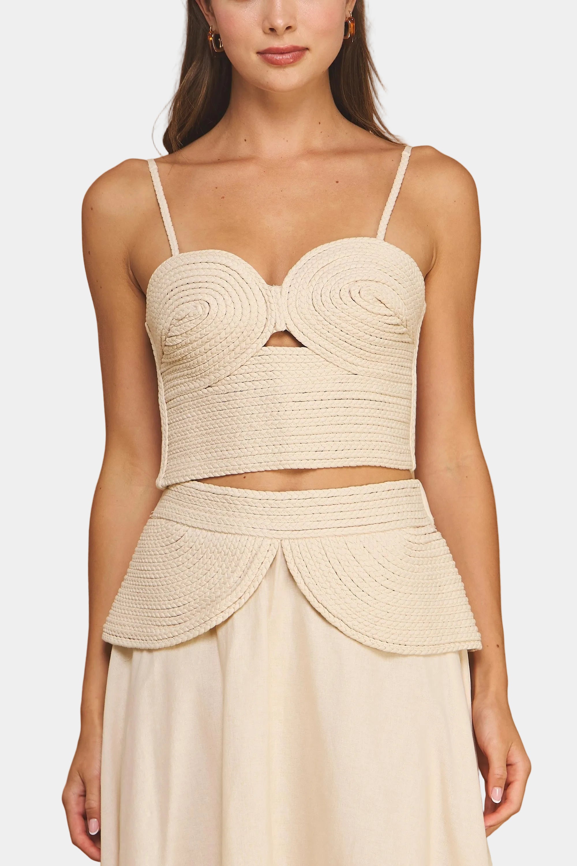 Banks Braided Crop Top & Midi Skirt Set