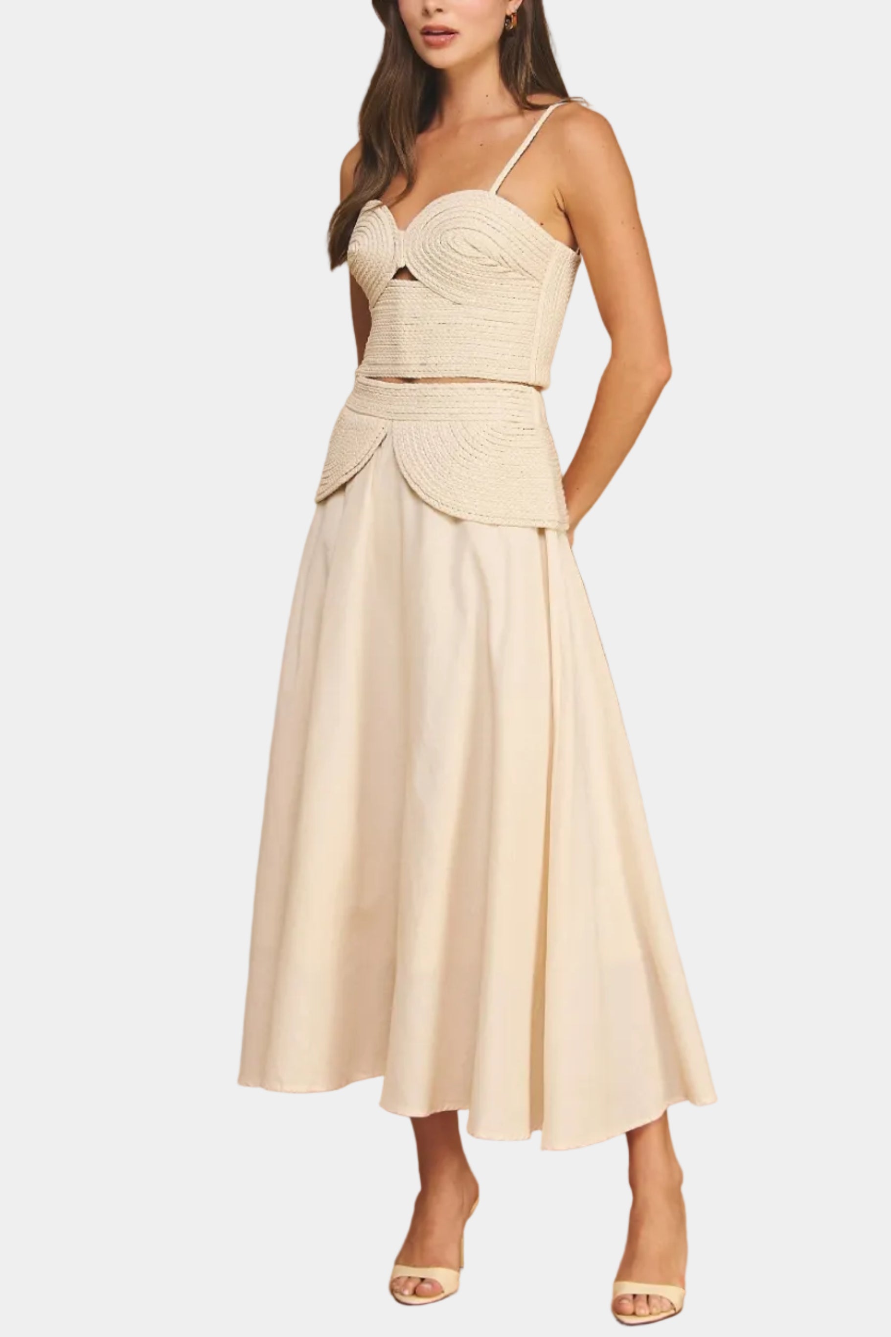 Banks Braided Crop Top & Midi Skirt Set