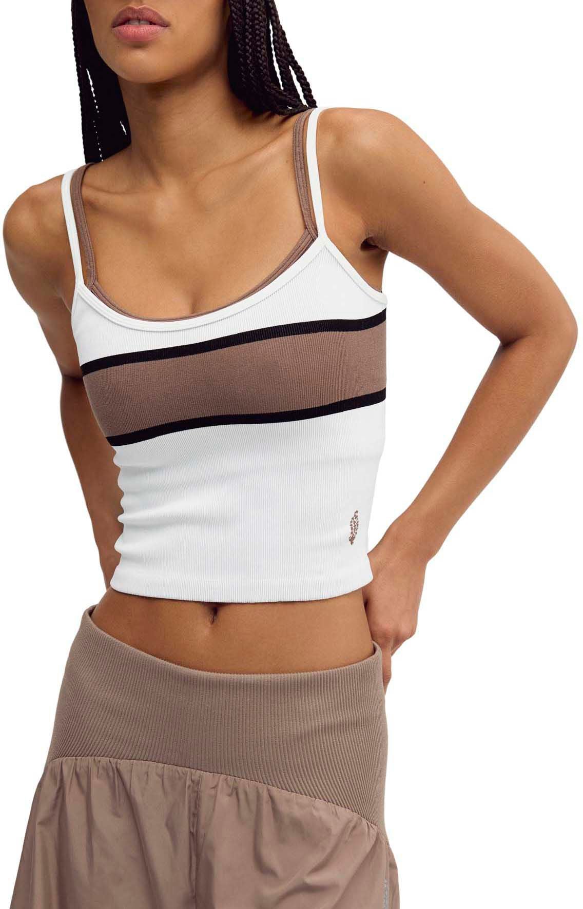 FP Movement All Clear Coastline Stripe Cami in Ivory Combo