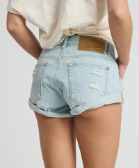 One Teaspoon Bandits Low Waist Denim Shorts in Sea Mist Blue