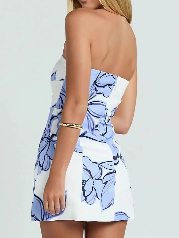Kimberly Strapless Floral Dress