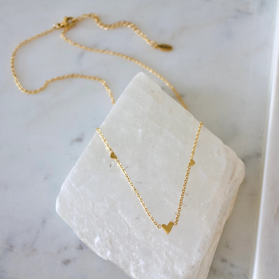 Mesa Blue Triple Heart Necklace