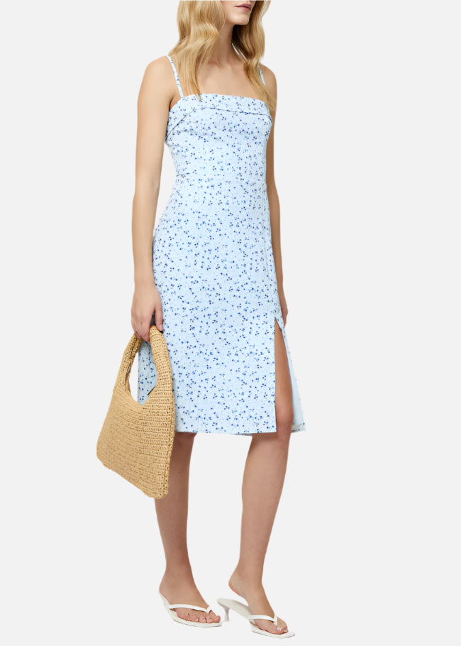 French Connection Echo Crepe Strappy Midi Dress