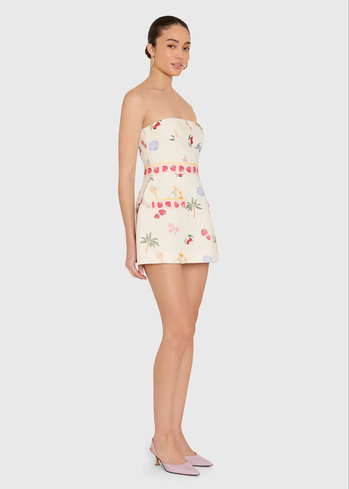 Amanda Uprichard Strapless Bethany Romper Dress