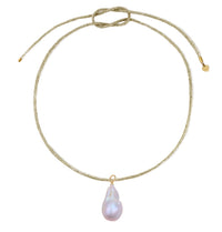 HART Gold Lurex Cord with Baroque Pearl Charm
