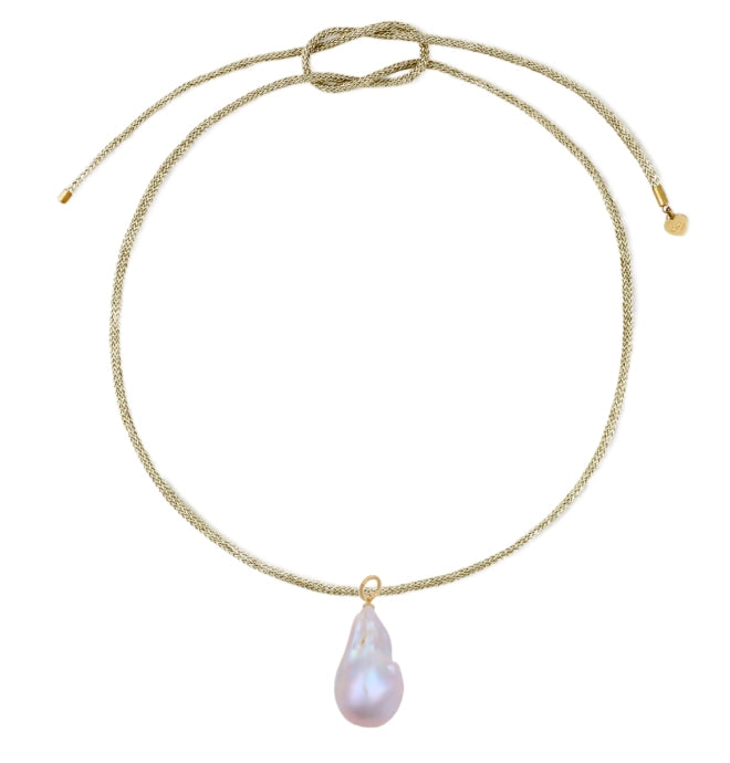 HART Gold Lurex Cord with Baroque Pearl Charm
