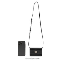 Melie Bianco Hart Vegan Leather Card Holder Crossbody