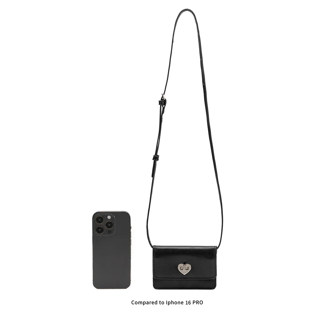 Melie Bianco Hart Vegan Leather Card Holder Crossbody