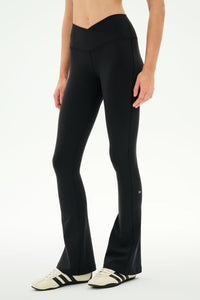 SPLITS59 Raquel Crossover Supplex Flare Legging in 30"